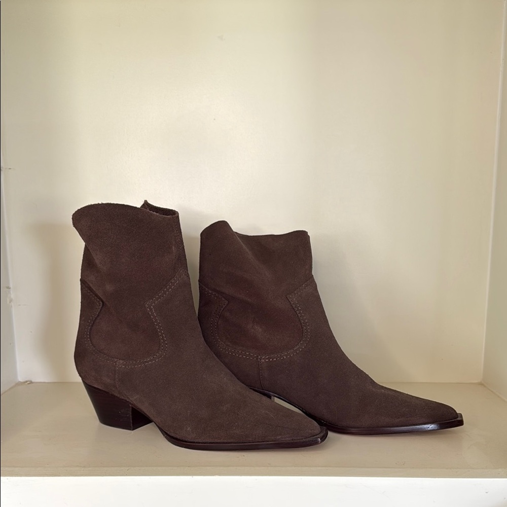 SCHUTZ Brown Ankle Boots with Suede Finish